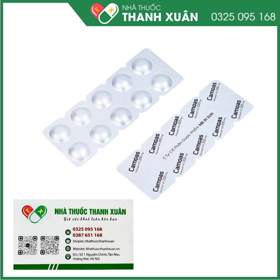 Camoas 200mg giảm triệu chứng tiểu khó, tiểu gấp, tiểu đêm